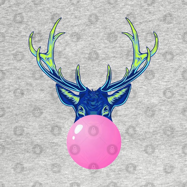 Pink Bubblegum Reindeer by 1001Kites